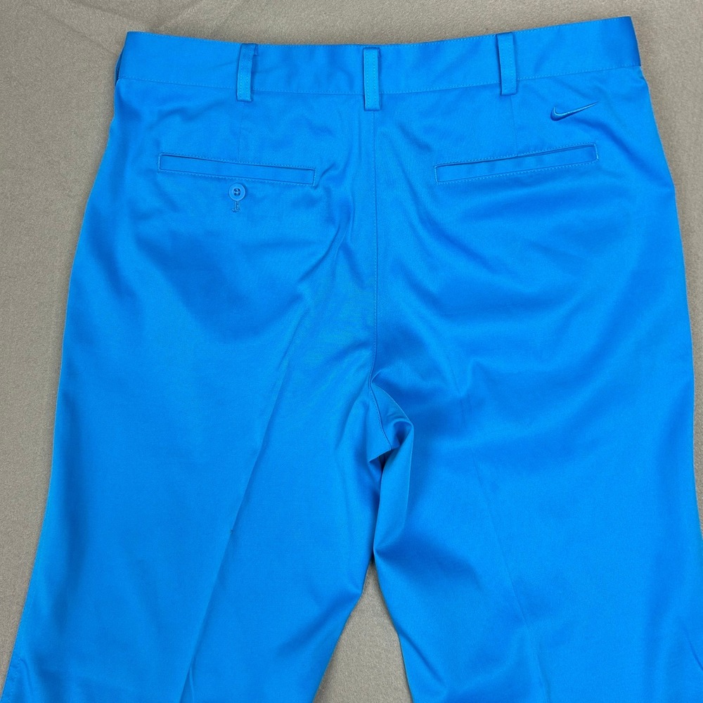 Nike Golf Dri-FIT Flat Front Trousers Men 34x32 Blue 472532-406 - Picture 10 of 13